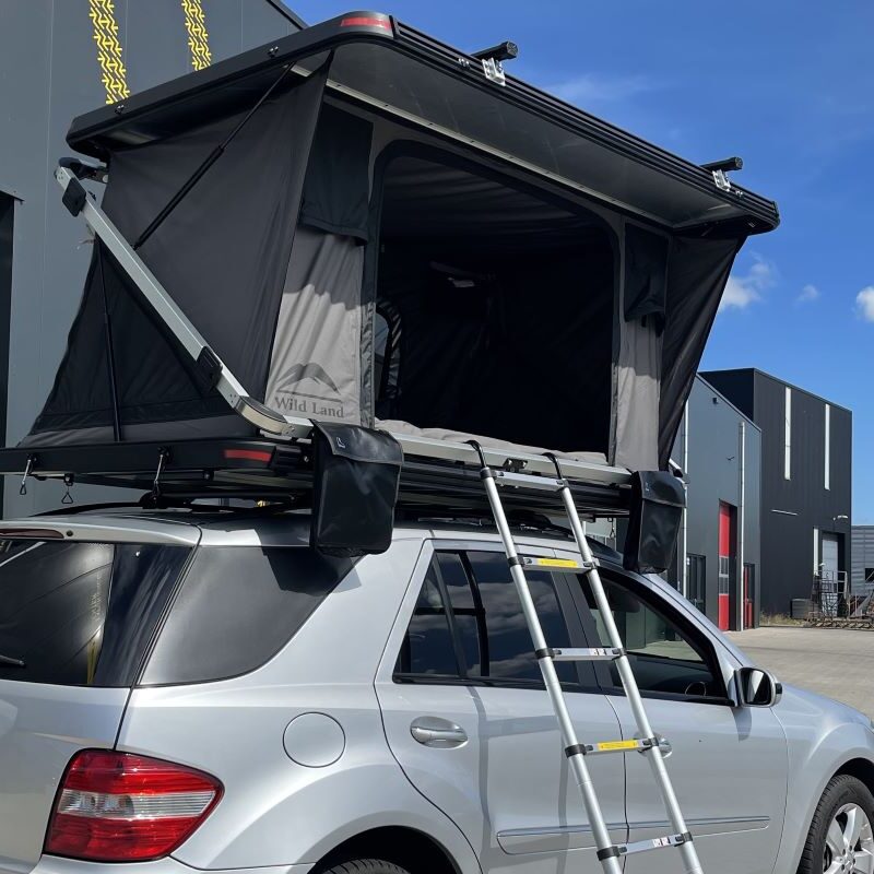 Daktent Wildland Rock Cruiser inclusief dragers zwart/grijs 2 personen
