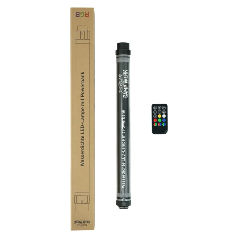 Campwerk LED campinglamp - Waterdicht volgens IP68 / tot 2 meter diepte - Powerbank met USB - Diverse houders voor vouwwagens en daktenten